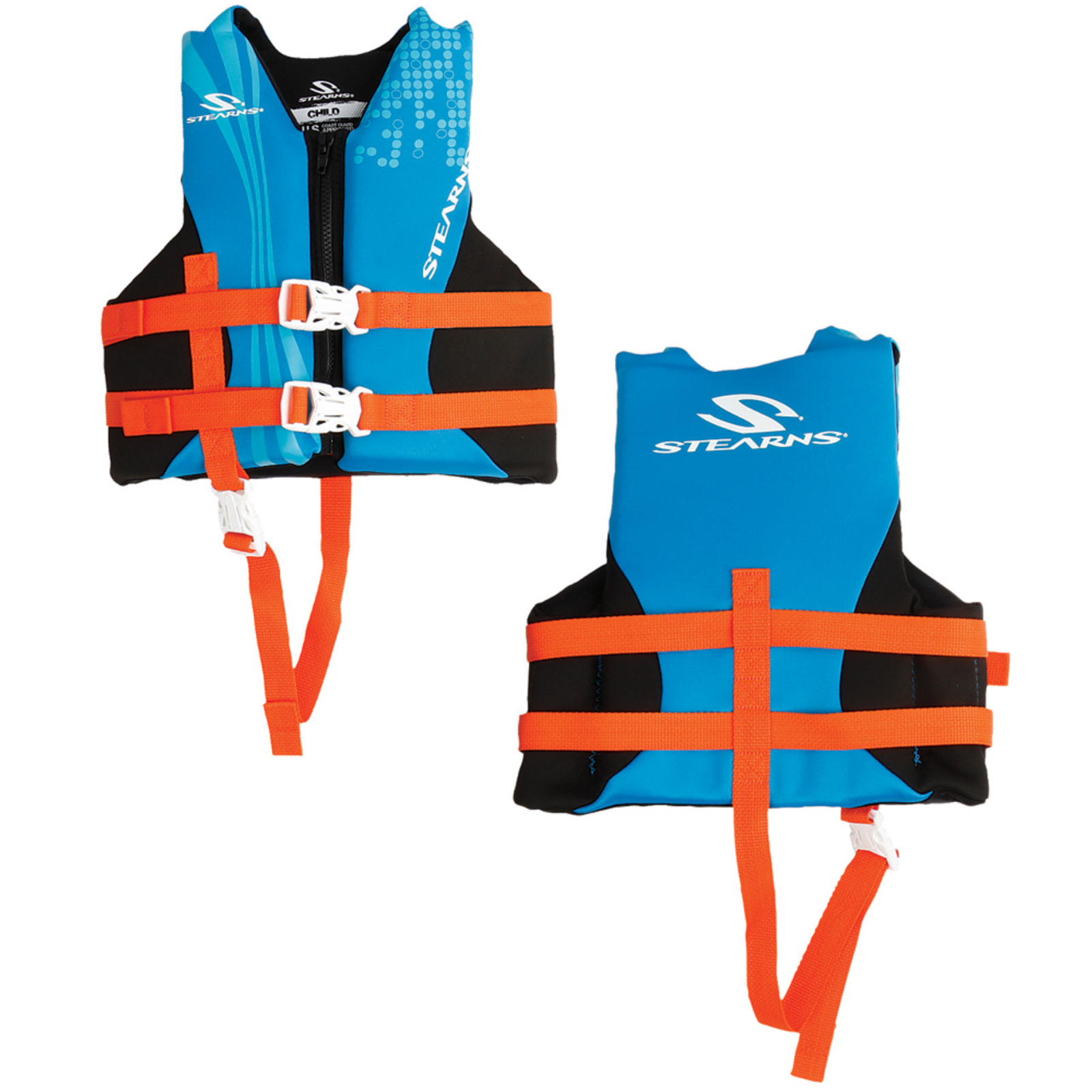 The Coleman PFD 5417 Hydro Child Dark Blue features a hydroprene construction with Crosstech foam. It features a zippered closure. This US Coastguard approved vest has a buoyancy rating for children 3...