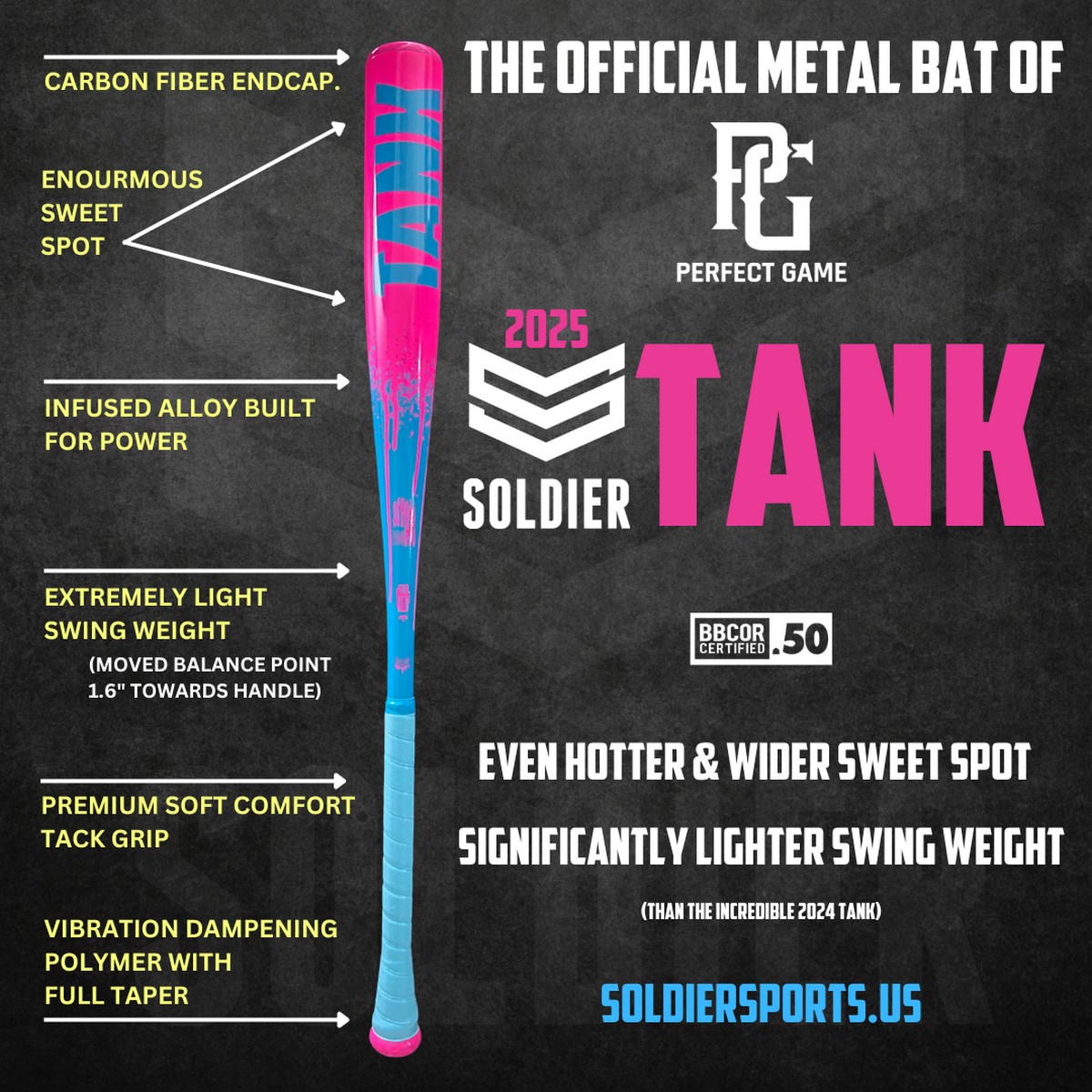 Soldier 2025 Tank 1 Stück -3 BBCOR Baseballschläger - Bild 7 von 8
